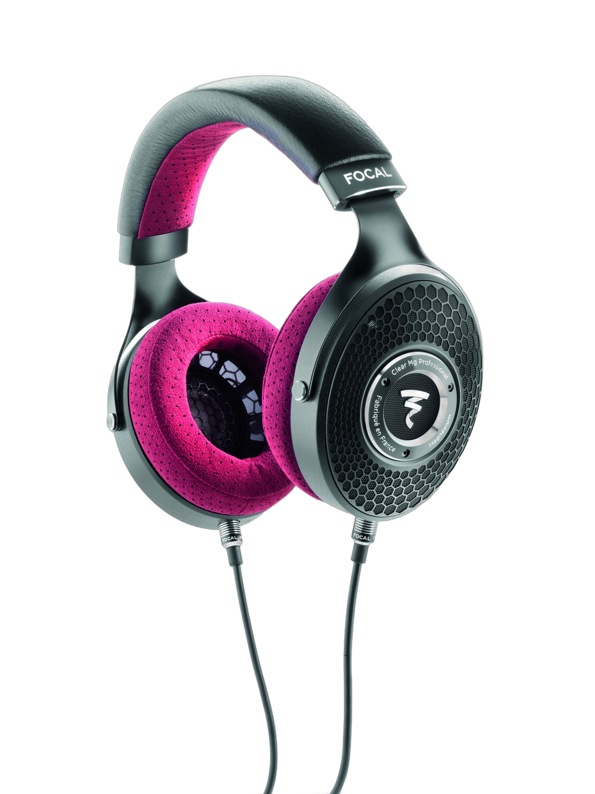 Focal Clear MG Professional — three-quarter view with cable