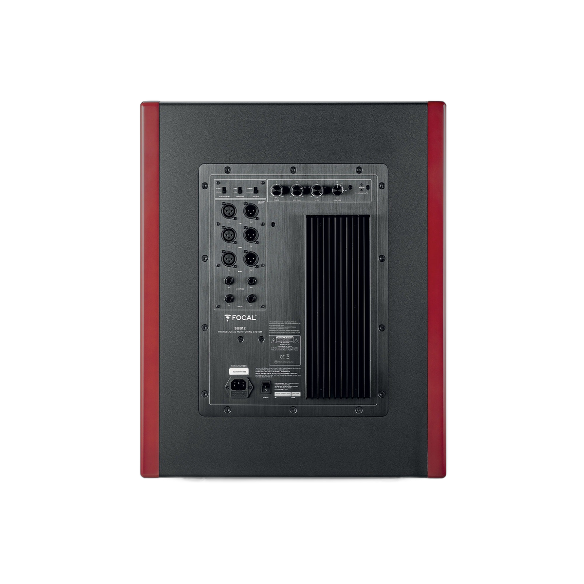 Focal Sub12 ST6 subwoofer — rear connections panel